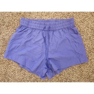 Fabletics Womens Medium Purple Ripstop Athletic Running Shorts Drawstring Pocket